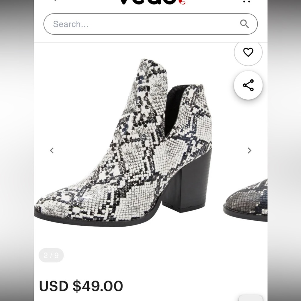 Snakeskin Booties,  brand new, women’s size 8.5, no box, nwot, perfect condition - Picture 3 of 11